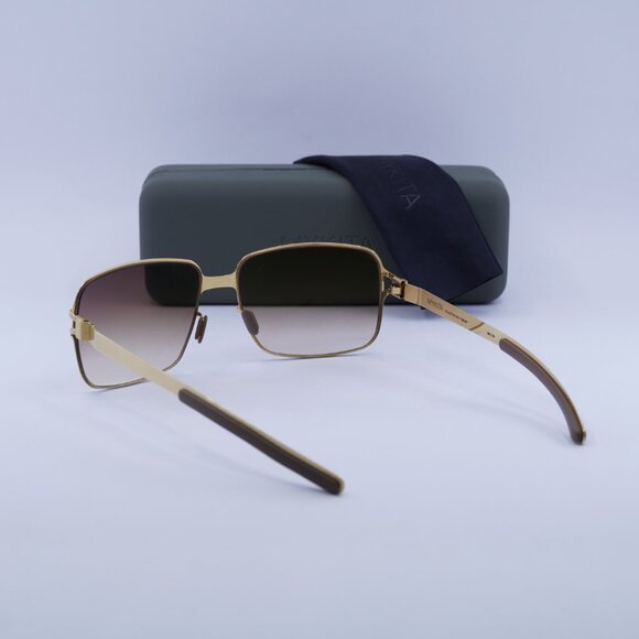 Mykita NO1 MAJA 006 Rectangle Sunglasses - Gold/Brown Gradient - Picture 3 of 8